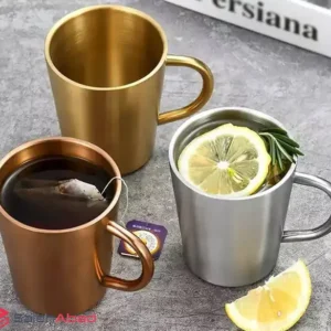 فروش عمده لیوان استیل دوجداره دسته دار