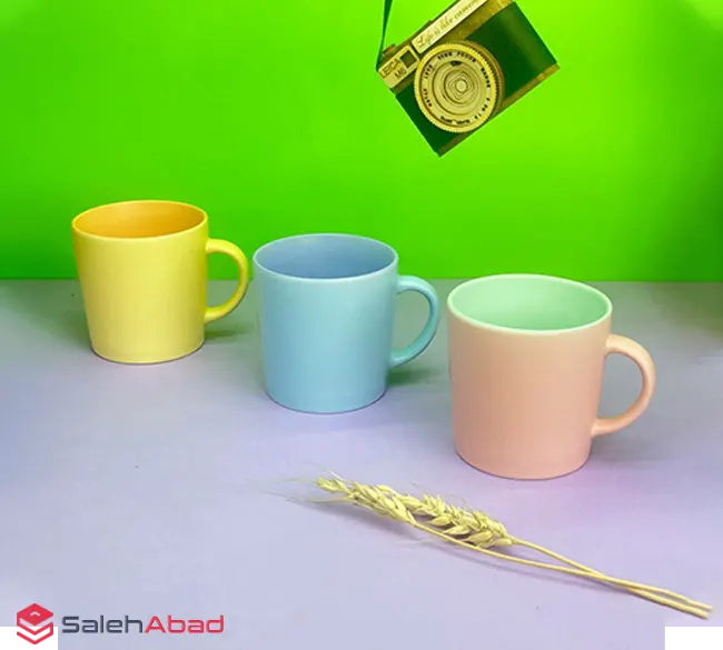 فروش عمده ماگ سرامیکی پاستیلی ساده
