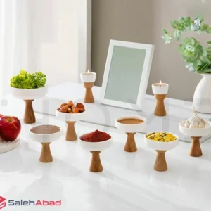 فروش عمده هفت سین سرامیکی پایه چوبی
