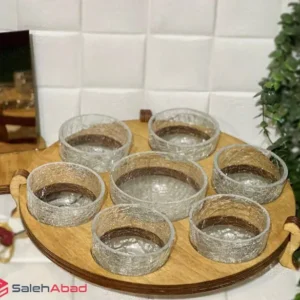 فروش عمده هفت سین شیشه ترک زیره چوبی