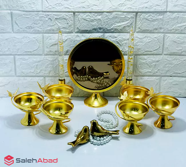 فروش عمده سرویس هفت سین فلزی طرح پروانه