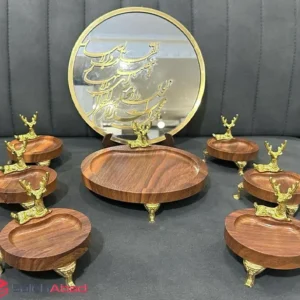فروش عمده هفت سین چوبی پایه دار طرح گوزن