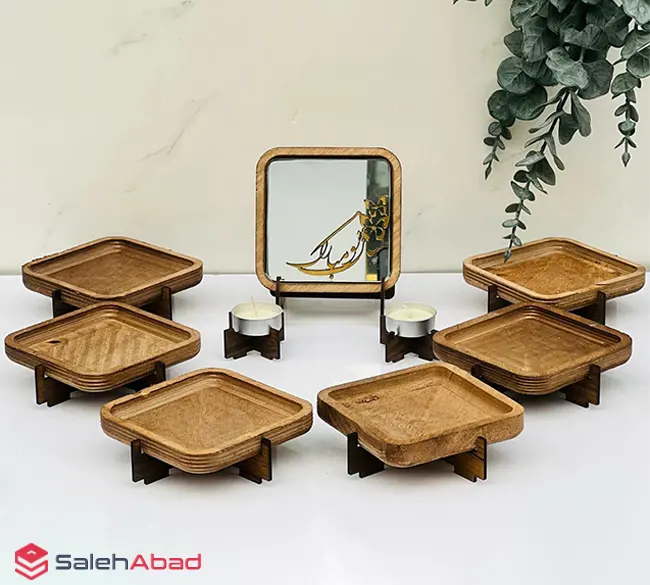 فروش عمده هفت سین چوبی 9 تکه مربع