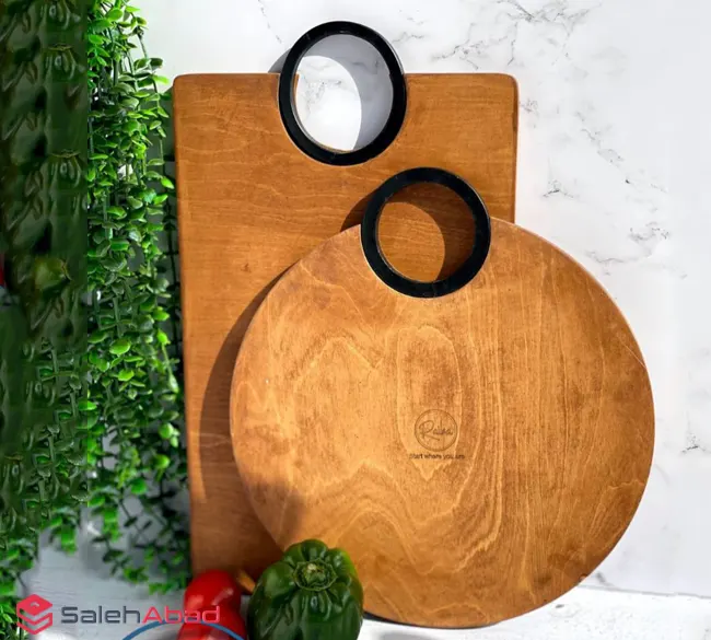 فروش عمده تخته گوشت چوبی دسته فلزی