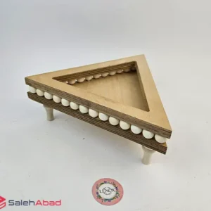 فروش عمده ظرف سرو مثلثی چوبی مهره دار