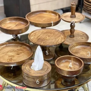 فروش عمده سرویس پذیرایی گرد چوبی