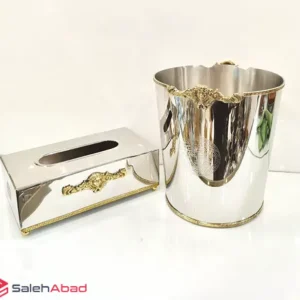 فروش عمده سطل و جای دستمال استیل ورساچه