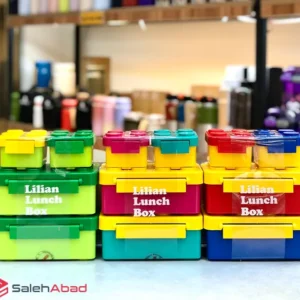 فروش عمده ظرف غذا کودک مدل لگو 3 تکه