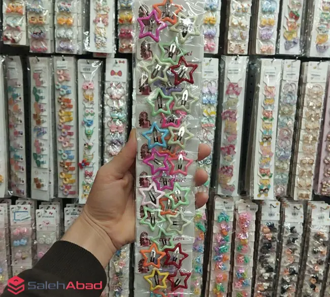 فروش عمده گیره مو تق تقی لاکی ستاره ای