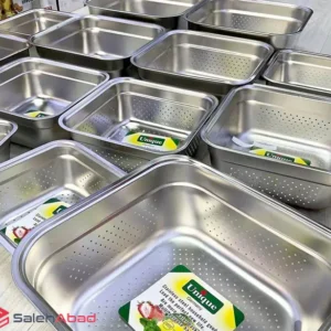فروش عمده ست آبکش و لگن مربعی یونیک 14 پارچه