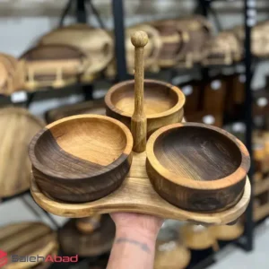 فروش عمده اردو خوری چوبی گرد 3 خانه