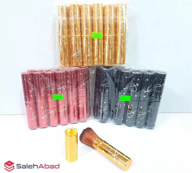 فروش عمده براش رژگونه کشویی فلزی
