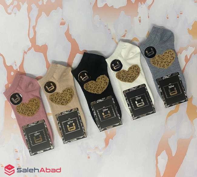 فروش عمده جوراب مچی طرح بوکله قلبی آدلی