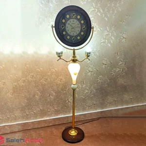 فروش عمده ساعت فلزی تک پایه چراغدار