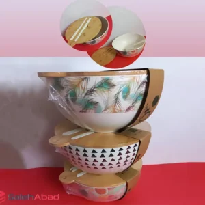 فروش عمده سالاد خوری درب دار بامبو