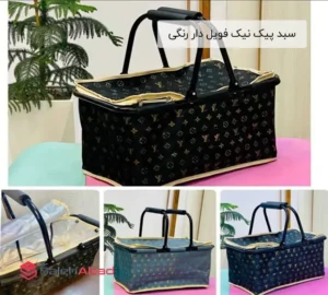 فروش عمده سبد پیک نیک فویل دار رنگی