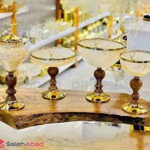 فروش عمده ست پذیرایی پایه چوبی طرح گوزن