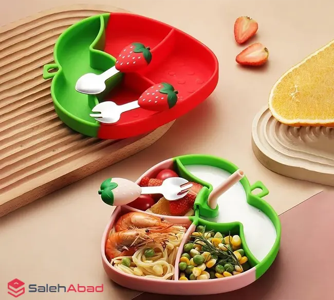 فروش عمده ظرف غذا سیلیکونی توت فرنگی