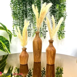 فروش عمده ست گلدان چوبی سه تایی