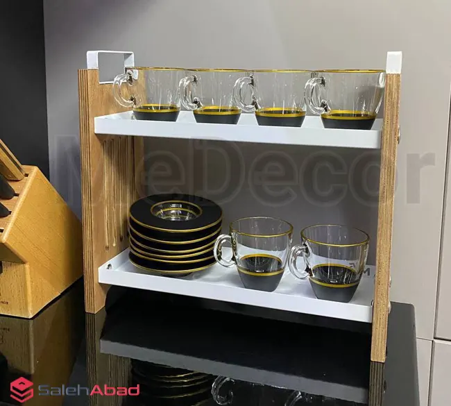 فروش عمده استند دو طبقه مستطیلی کف فلزی