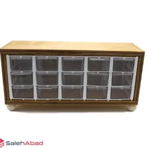 فروش عمده باکس جا ادویه چوبی 15 کشو