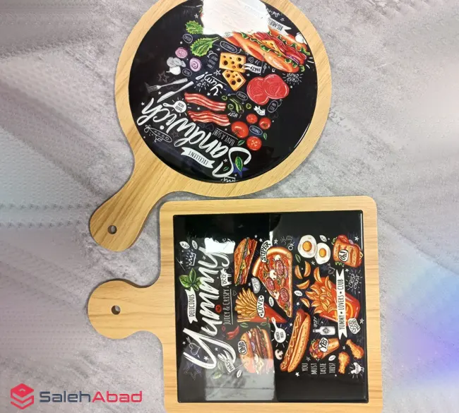 فروش عمده تخته سرو راکتی چوبی طرح دار