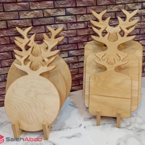 فروش عمده تخته پذیرایی چوبی مدل گوزنی