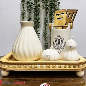 فروش عمده سینی مستطیل مهره دار چوبی