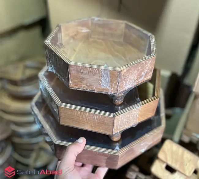 فروش عمده رایزر چوبی 8 ضلعی پایه دار