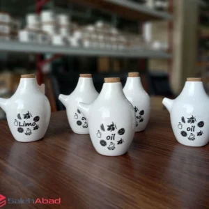 فروش عمده ظرف آبلیمو و روغن طرح تکست