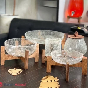 فروش عمده ظروف پذیرایی آبگز پایه چوب