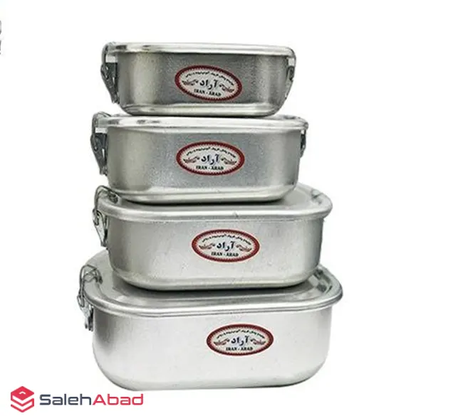فروش عمده ظرف غذا فلزی آراد مدل کتابی