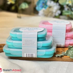 فروش عمده ظرف سیلیکونی تاشو 3 تکه
