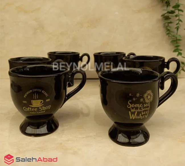 فروش عمده فنجان قهوه سرامیک پایه دار