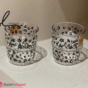 فروش عمده لیوان پیرکس طرح پلنگی