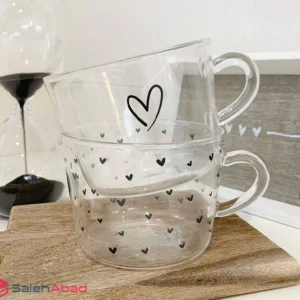 فروش عمده لیوان چای خوری پیرکس طرح قلب
