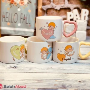 فروش عمده ماگ طرح فرشته دسته قلبی