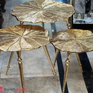 فروش عمده میز عسلی آلومینیوم 3 تکه درختی