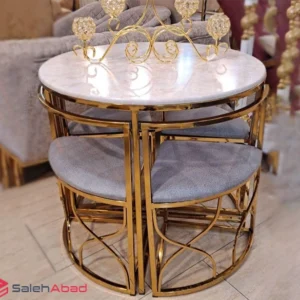 فروش عمده میز ناهار خوری 4 نفره گرد کم جا
