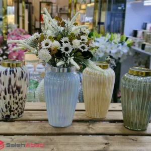 فروش عمده گلدان شیشه ای رومیزی طوقدار