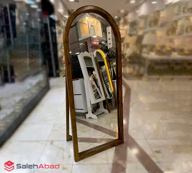 فروش عمده آینه قدی چوبی هلالی