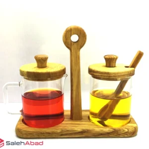 فروش عمده ظرف شیر و شکر استند چوبی