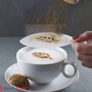 فروش عمده شابلون تزیین قهوه ۱۶ عددی