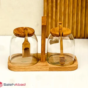 فروش عمده ظرف عسل و شکر زیر چوبی