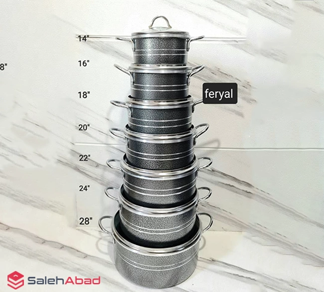 فروش عمده قابلمه تک گرانیتی مشکی فریال