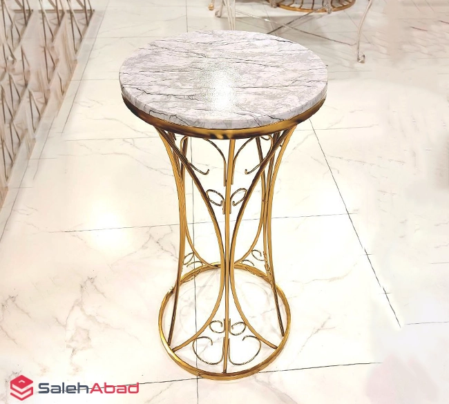 فروش عمده میز کنار سالنی فلزی مدل پیچک