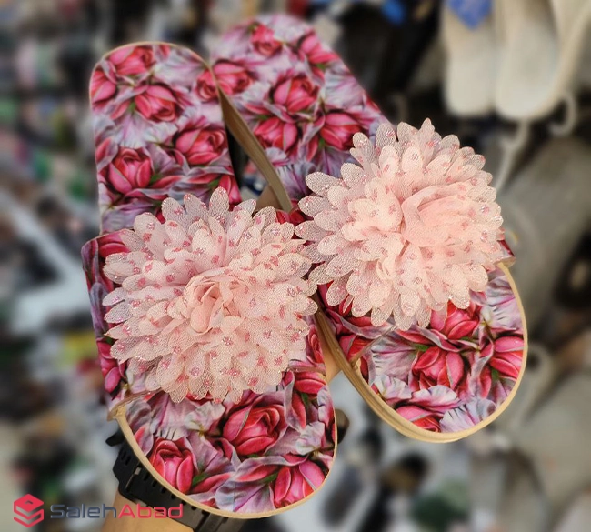 فروش عمده دمپایی پلاستیکی گلدار