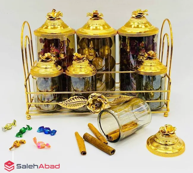فروش عمده ست پاسماوری شیشه ای استند دار