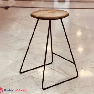 فروش عمده صندلی چوبی گرد پایه فلزی