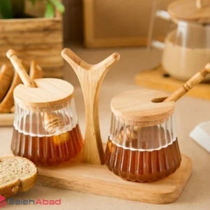 فروش عمده عسل خوری دوتایی استند چوبی